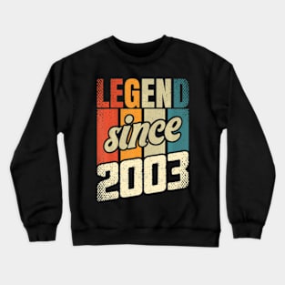 21St Birthday Man Woman 21 Years 2003 Decorative Funny Crewneck Sweatshirt